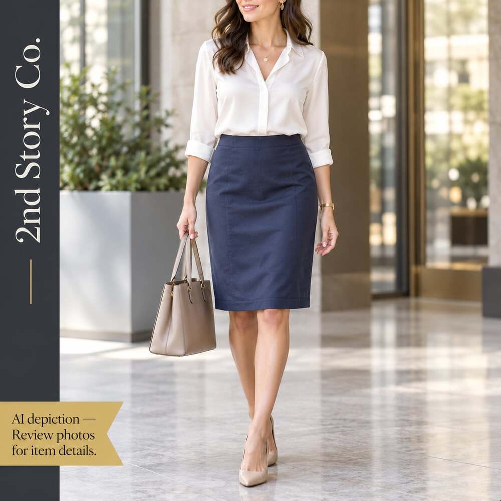 Brooks Brothers Navy Blue Pencil Skirt Size 6
